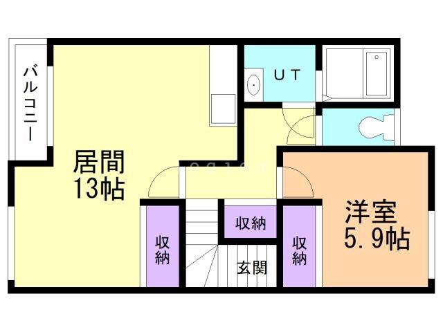 エスポアール(1LDK/2階)の間取り写真