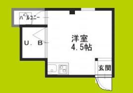 セラヴィ平野上町(ワンルーム/2階)の間取り写真