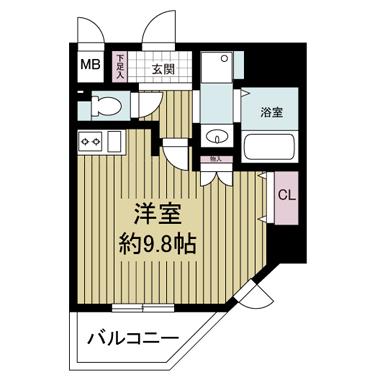 S-RESIDENCE HOMMACHI MARKS(ワンルーム/3階)の間取り写真