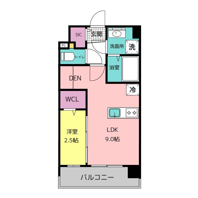 MODERN PALAZZO博多FRONT(1LDK/8階)の間取り写真
