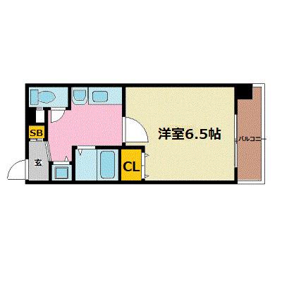 プレサンス梅田インテルノ(1K/9階)の間取り写真