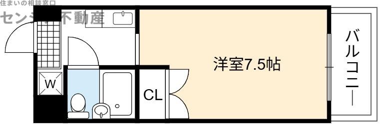 メゾンデイグレック(ワンルーム/4階)の間取り写真