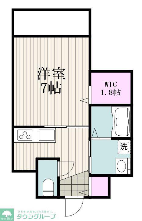 ディアSTIII(1K/1階)の間取り写真