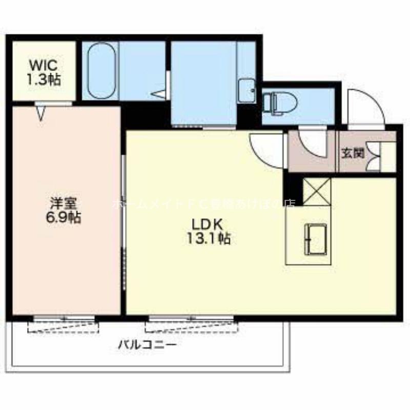 シャンテ ベレオ(1LDK/2階)の間取り写真
