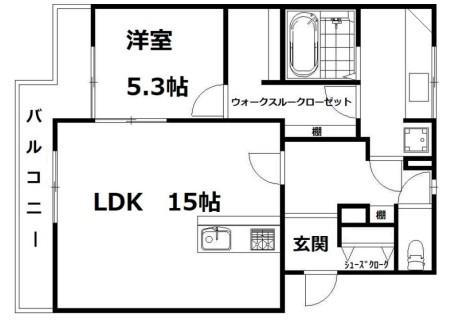 サニーハイツTOKAI(1LDK/1階)の間取り写真