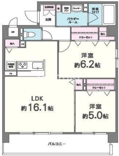 アヴァンタージュ(2LDK/3階)の間取り写真
