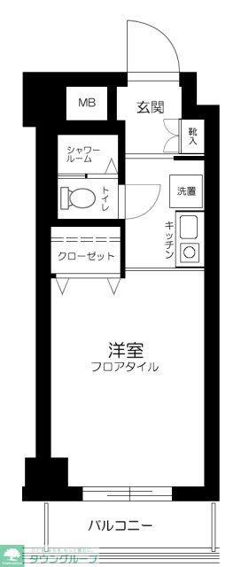 ダイホーステージ武蔵小杉(ワンルーム/5階)の間取り写真