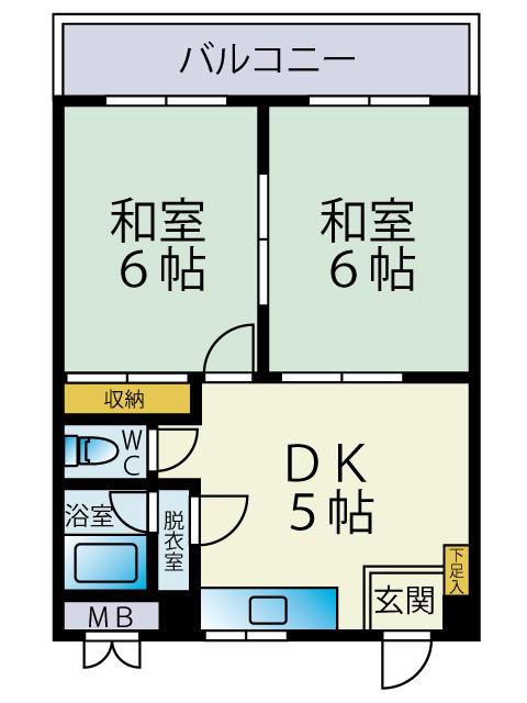 フォロ塩原(2K/4階)の間取り写真