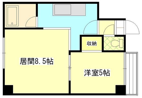 MK525(1LDK/5階)の間取り写真