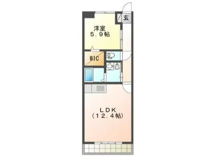 プルミエ.I(1LDK/1階)の間取り写真