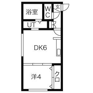 GRAND RAVINE N27(1DK/2階)の間取り写真