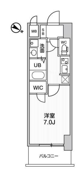 LA DOUCEUR西天満(1K/8階)の間取り写真