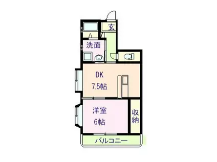 アメニティパレスTABATA(1DK/5階)の間取り写真