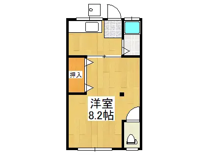 山内ハイツ(1K/2階)の間取り写真
