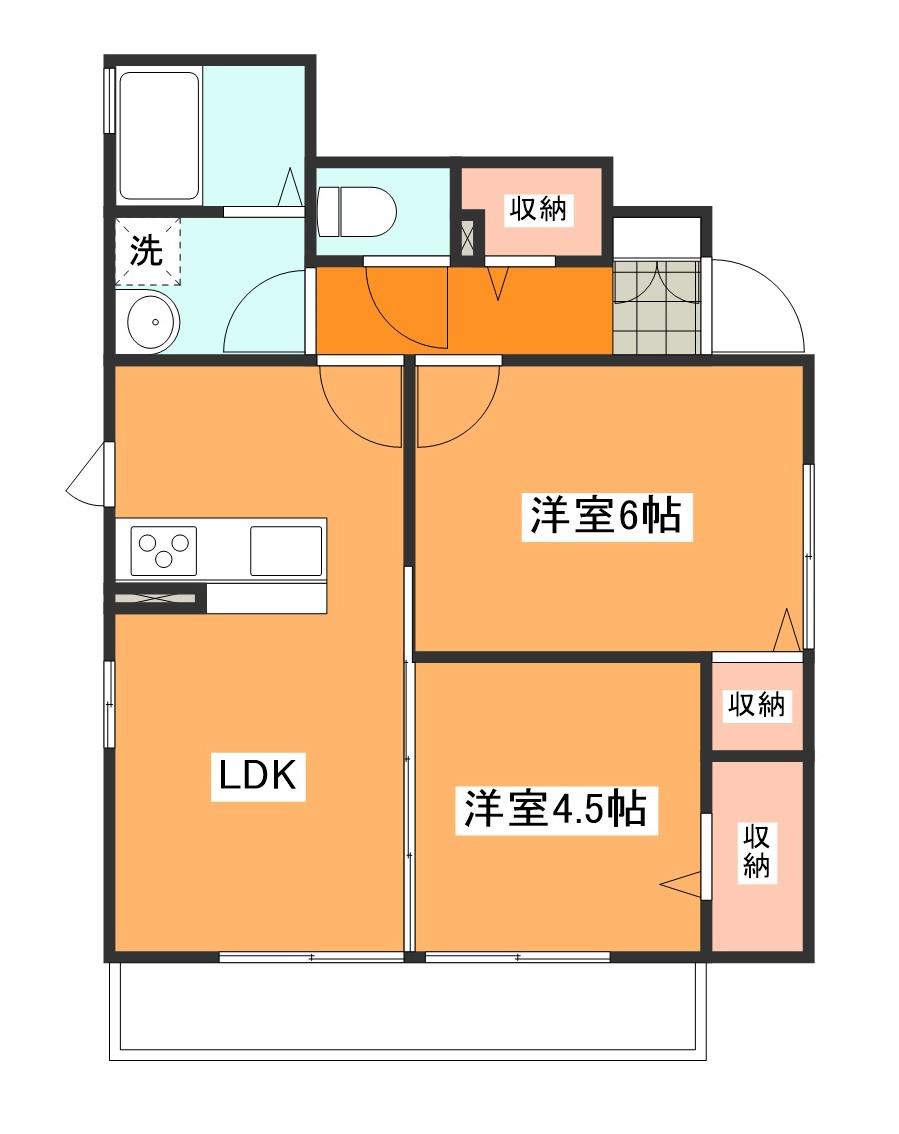 セジュールコーエー(2LDK/1階)の間取り写真