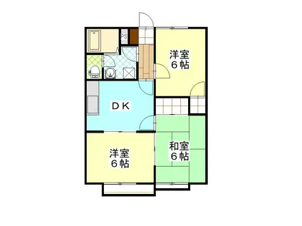 ハイツ喜多方(3DK/2階)の間取り写真
