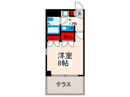 雨宮ハイツ(1K/1階)の間取り写真