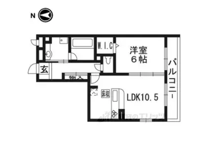 エーデルハイム東香園2番館(1LDK/1階)の間取り写真
