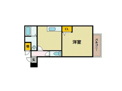 ラペジーブル(1K/3階)の間取り写真