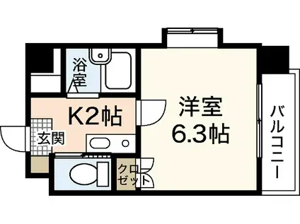 M CITY(1K/6階)の間取り写真