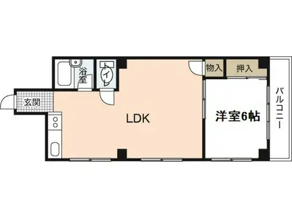 第3芳正ビル(1LDK/2階)の間取り写真