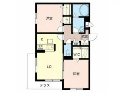 シャーメゾンエフィス(2LDK/1階)の間取り写真