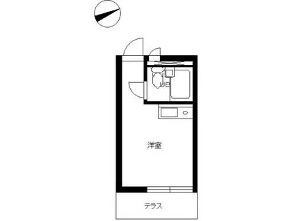 スカイコート品川(ワンルーム/2階)の間取り写真