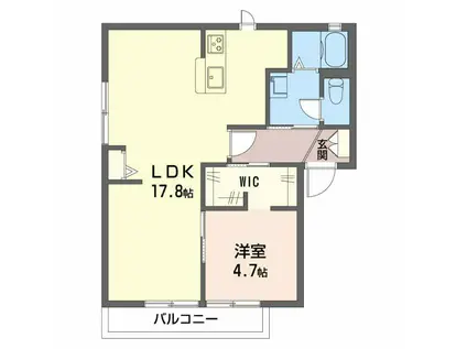 グリーンロード A(2LDK/2階)の間取り写真