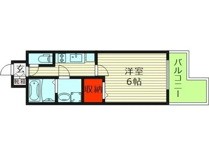レジュールアッシュ京橋(1K/11階)の間取り写真