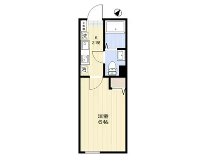 エクセラン南浦和(1K/1階)の間取り写真