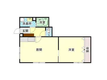 ヤマトビル(1DK/4階)の間取り写真