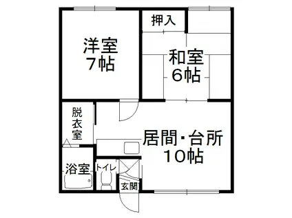 コーポ171(2LDK/1階)の間取り写真