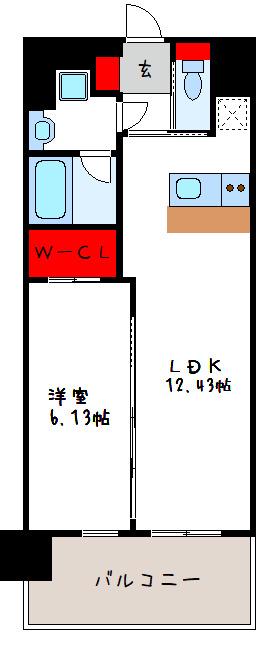 プレジオ永和ASIAN(1LDK/10階)の間取り写真