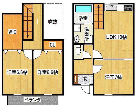 トロイメライII(3LDK/1階)の間取り写真