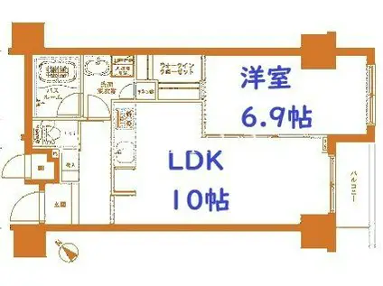 フェニックス新横濱参番館(1LDK/9階)の間取り写真