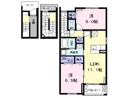 ブリッサ(2LDK/3階)の間取り写真