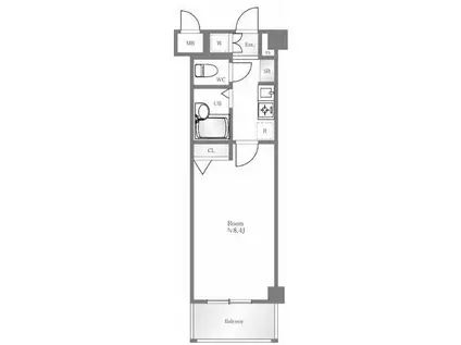 セントエルモ戸越銀座(1K/3階)の間取り写真
