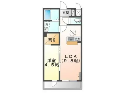 BELIEVE HANAZONO (1LDK/2階)の間取り写真