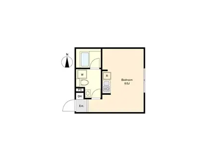 HW.HILLS(ワンルーム/4階)の間取り写真