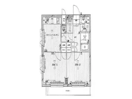 ルーブル神楽坂参番館(2DK/4階)の間取り写真