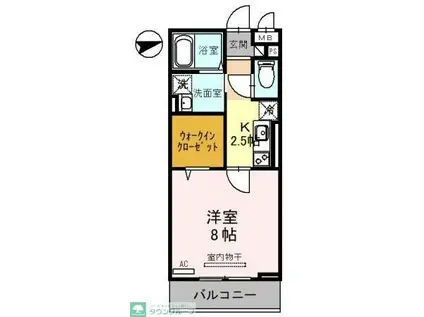 メゾンエスポワール(1K/2階)の間取り写真