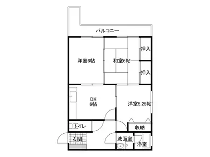 レジデンス竪林(3DK/3階)の間取り写真
