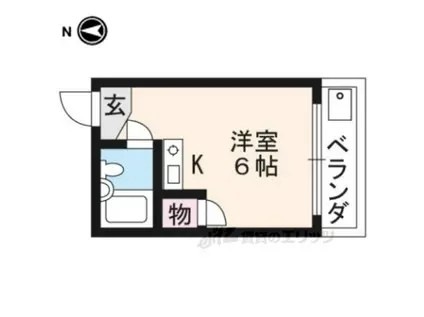 サンモール青木(1K/3階)の間取り写真