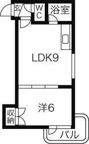 パルコート62(1LDK/3階)の間取り写真