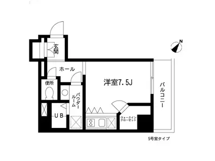 グロースメゾン新横浜(1K/9階)の間取り写真