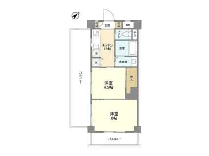 サンヒルズ赤塚(2K/7階)の間取り写真