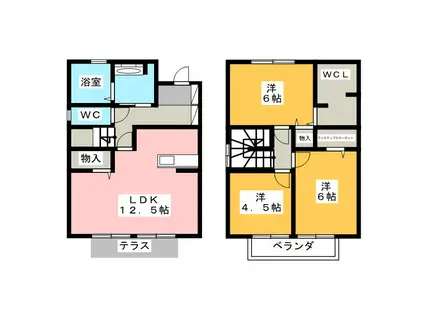 ル・リアン・パルフェ(3LDK/1階)の間取り写真