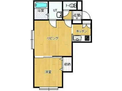 レユシール北25(1LDK/3階)の間取り写真