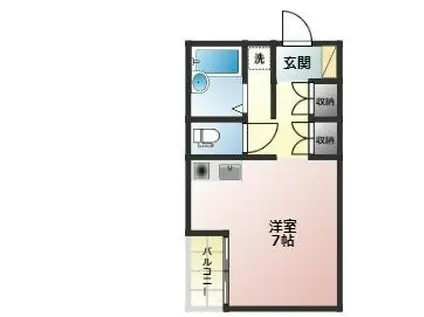 ONESHOME(ワンルーム/1階)の間取り写真