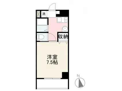 ホワイトヒルズ(1K/5階)の間取り写真